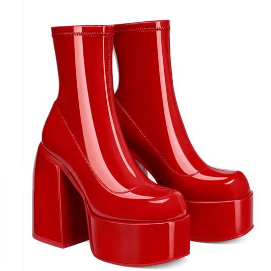 High Red Boots