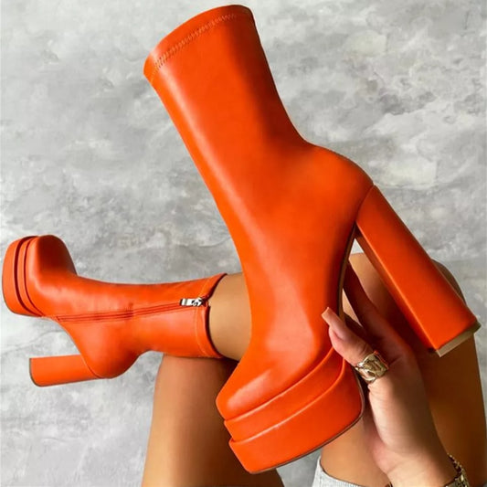 Chunky High Platform Boots