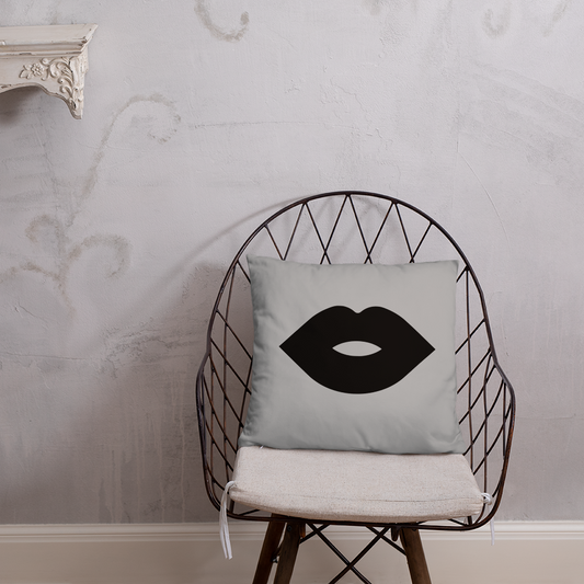 Black Lips Pillow