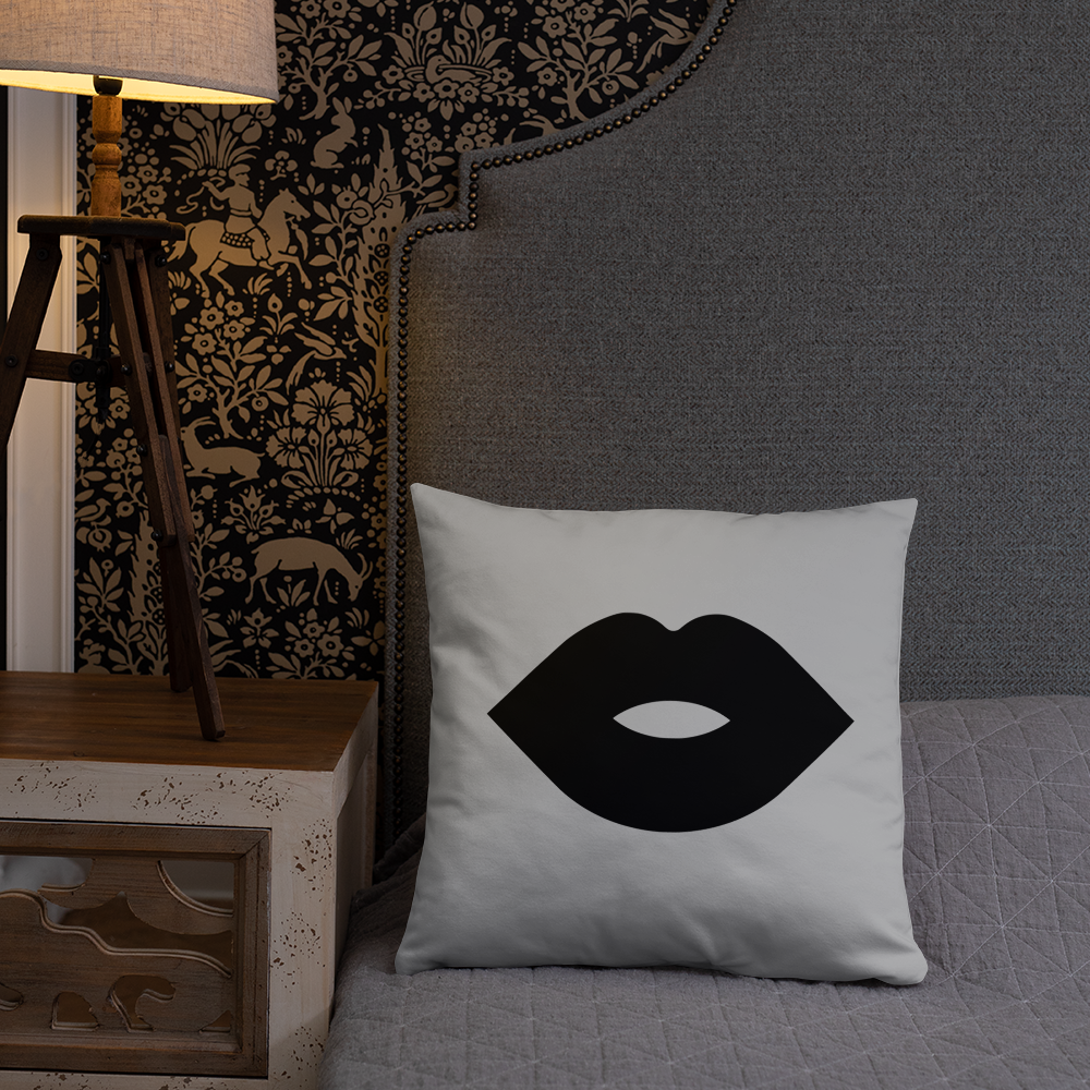 Black Lips Pillow