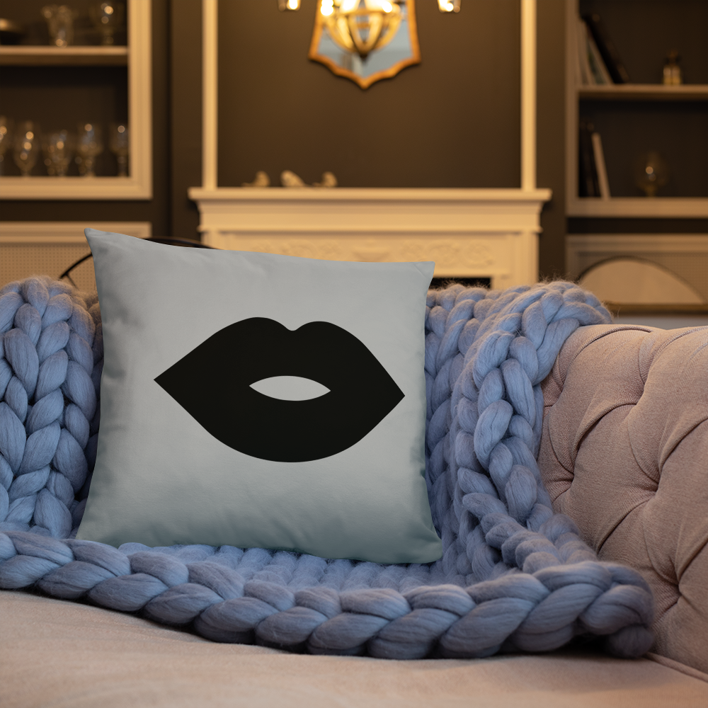 Black Lips Pillow