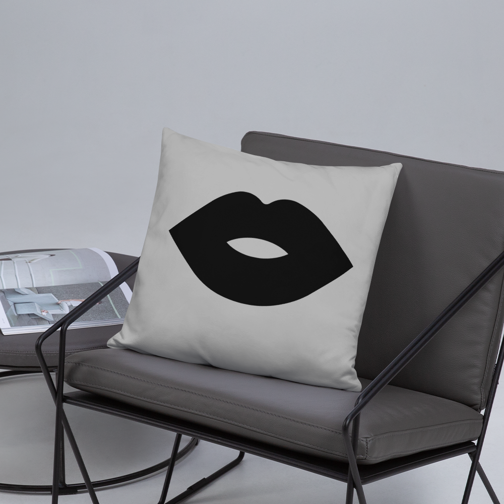 Black Lips Pillow