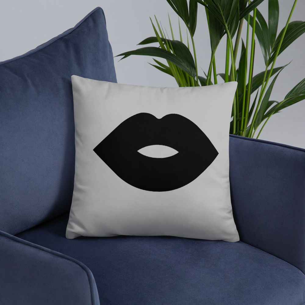 Black Lips Pillow