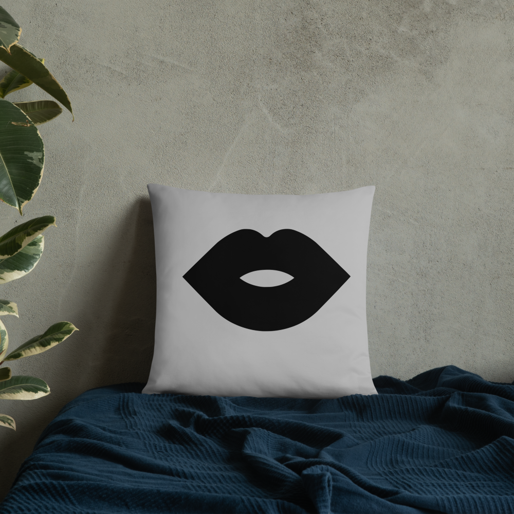 Black Lips Pillow