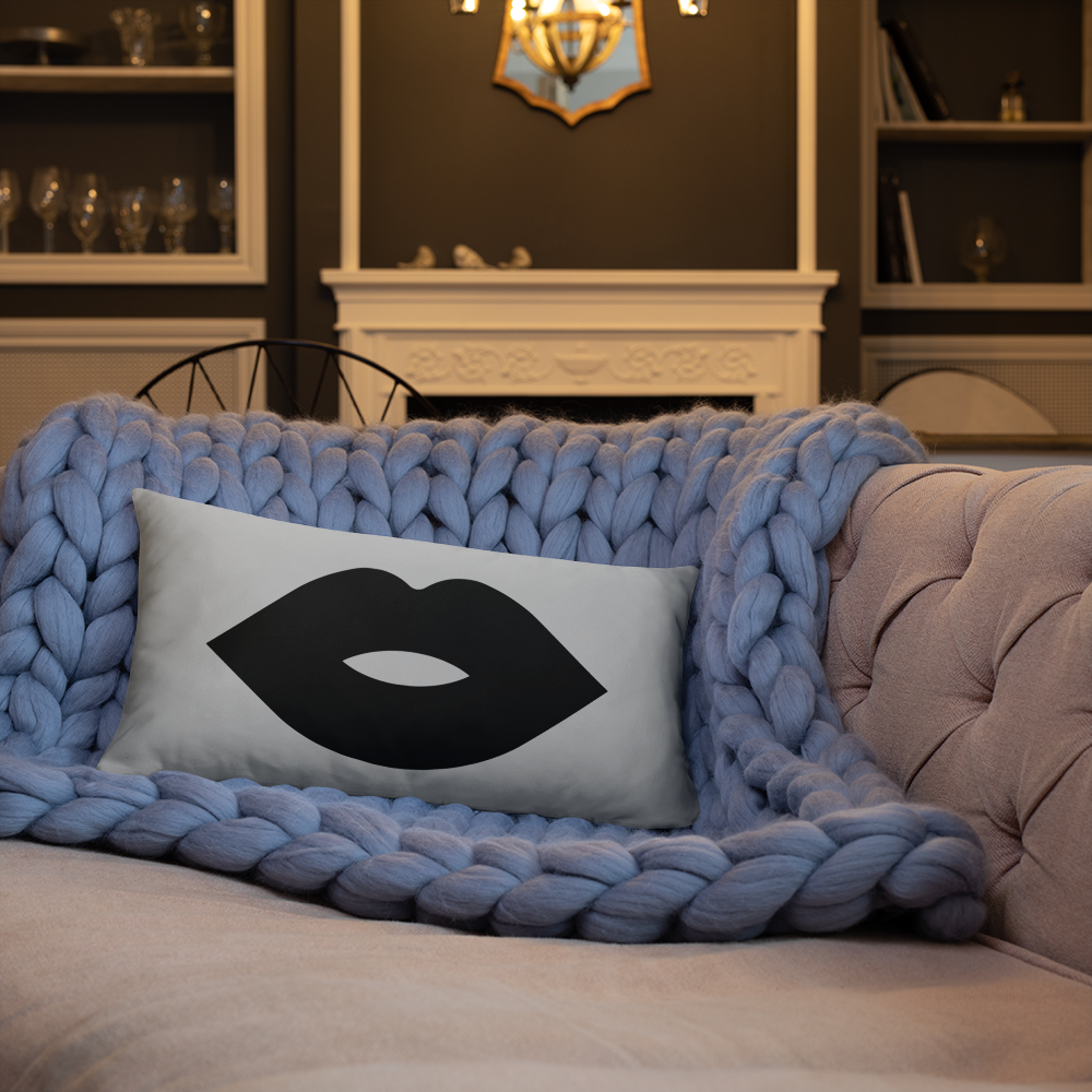 Black Lips Pillow