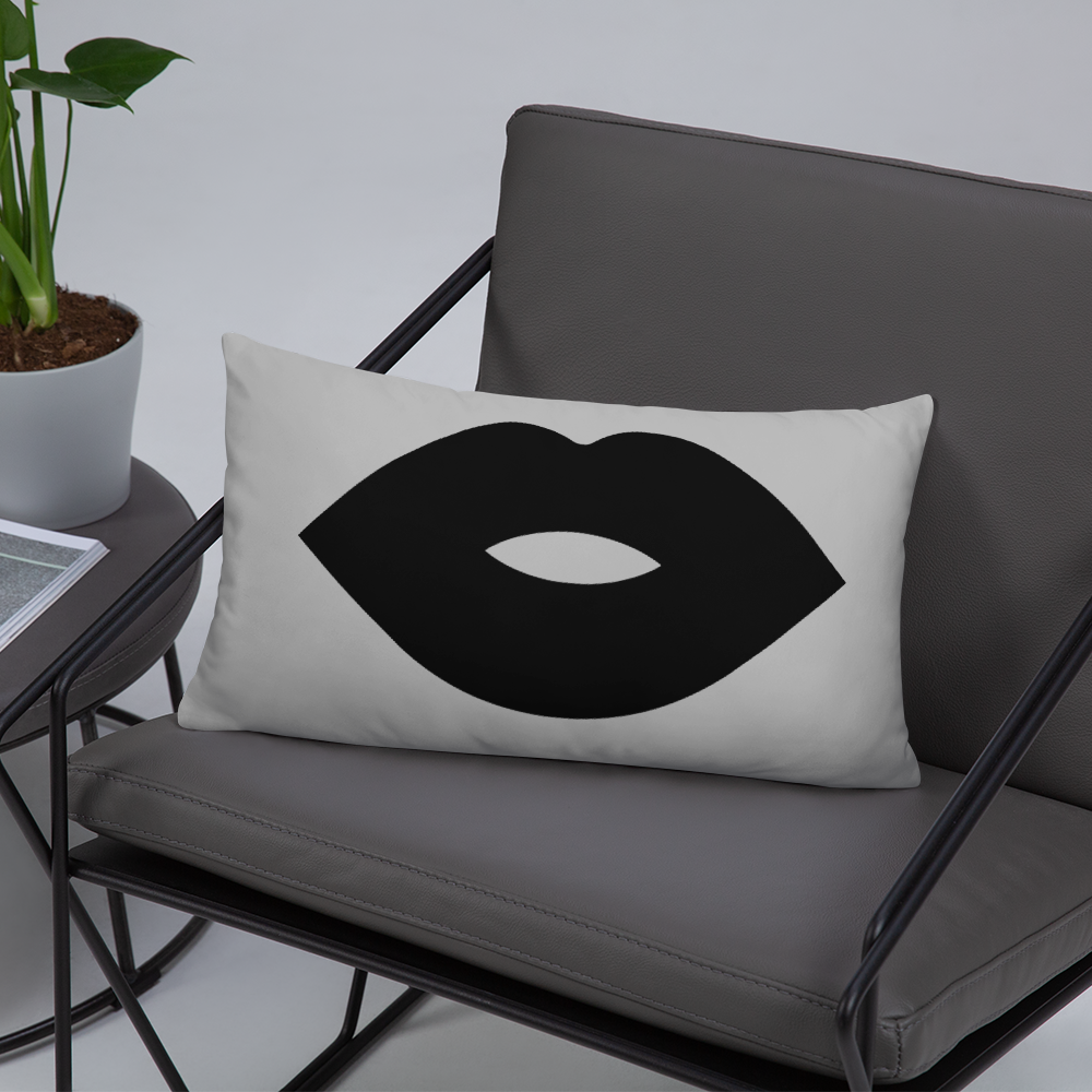 Black Lips Pillow