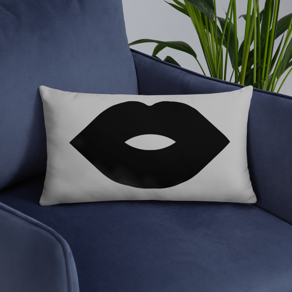 Black Lips Pillow