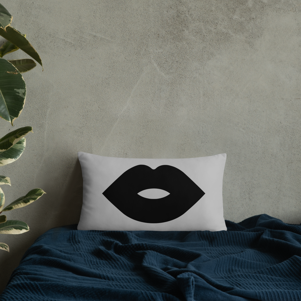 Black Lips Pillow