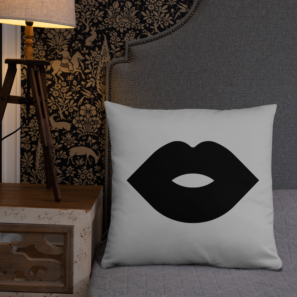 Black Lips Pillow