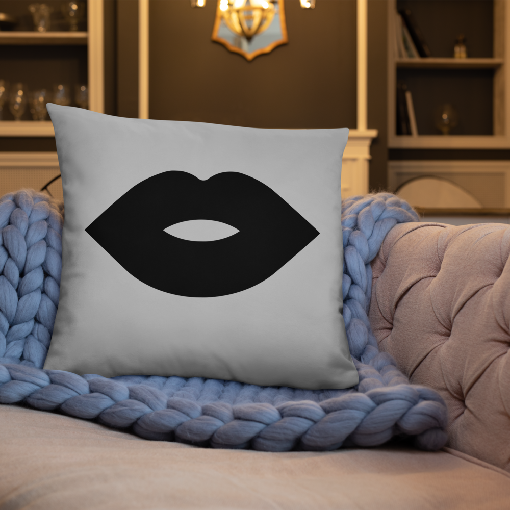 Black Lips Pillow