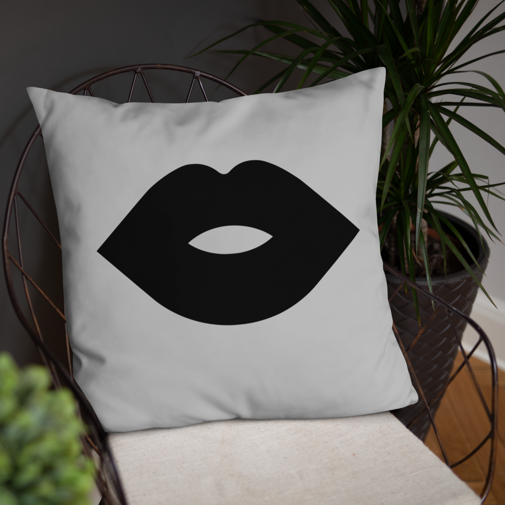 Black Lips Pillow