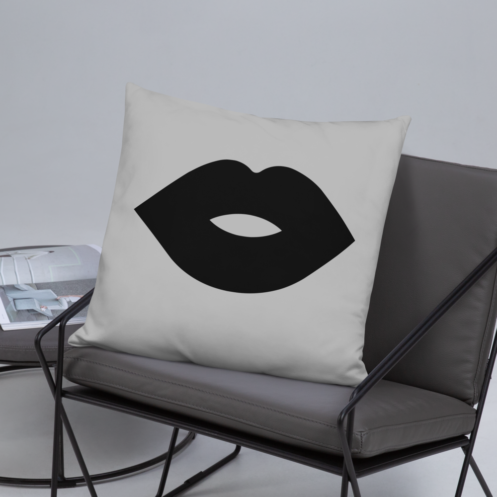 Black Lips Pillow