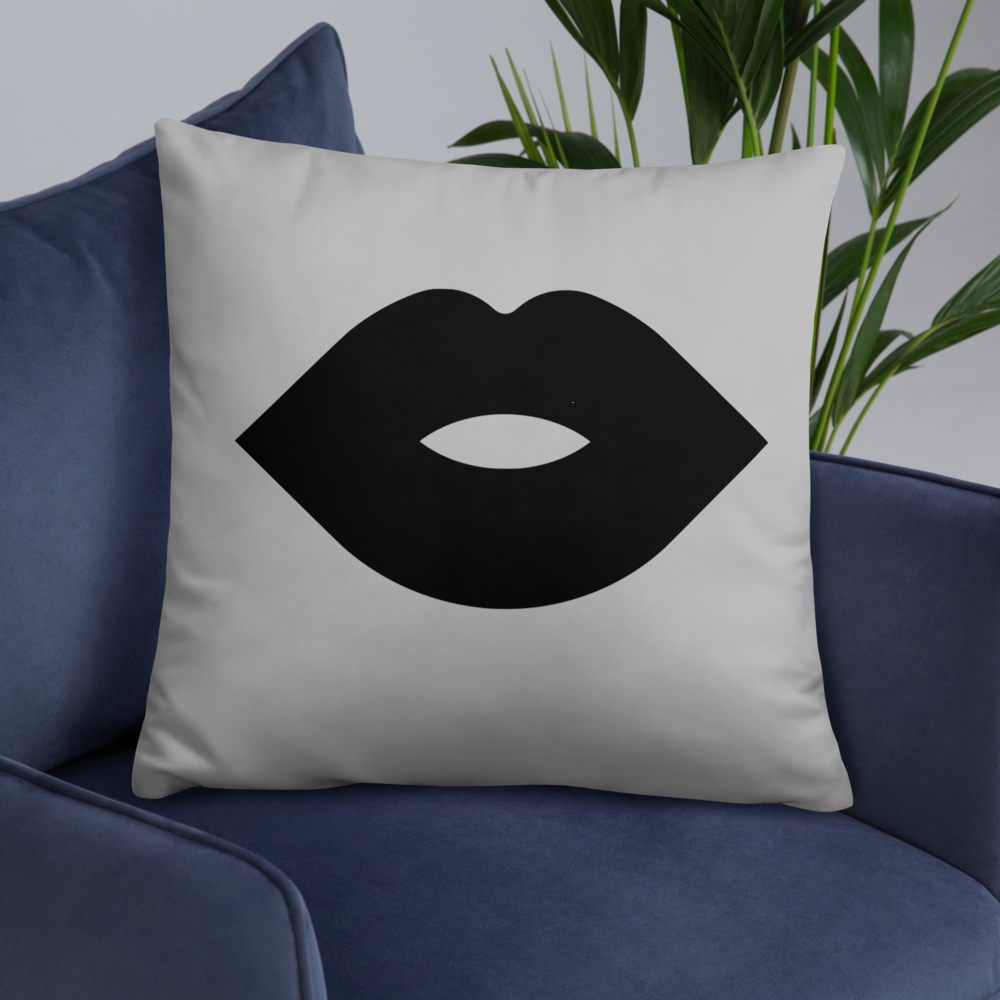 Black Lips Pillow