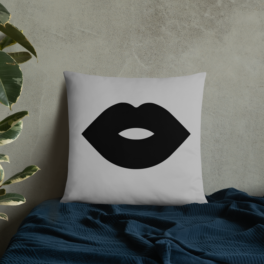 Black Lips Pillow