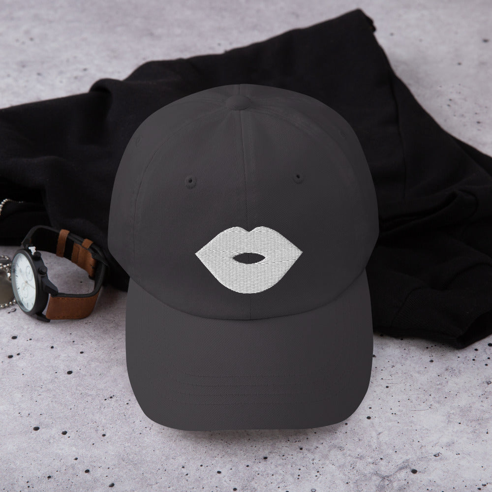 White Lips Dad Hat