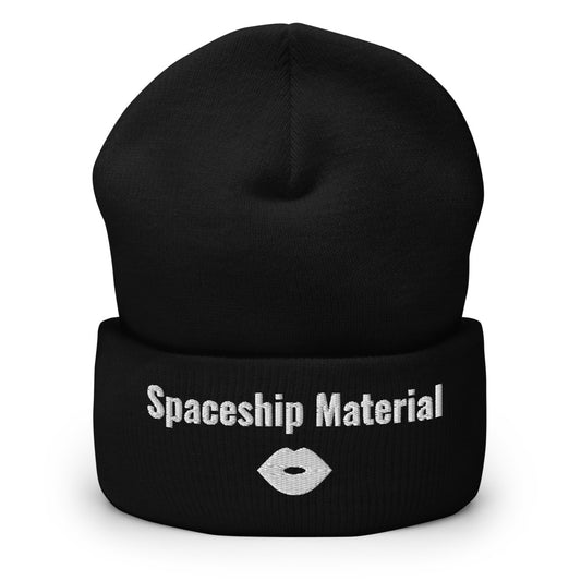 Spaceship Material Cuffed Beanie