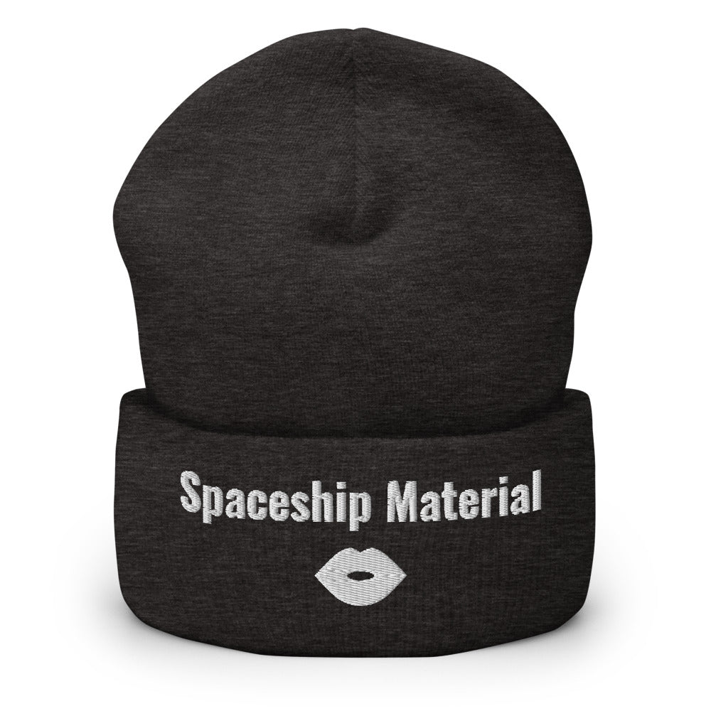 Spaceship Material Cuffed Beanie