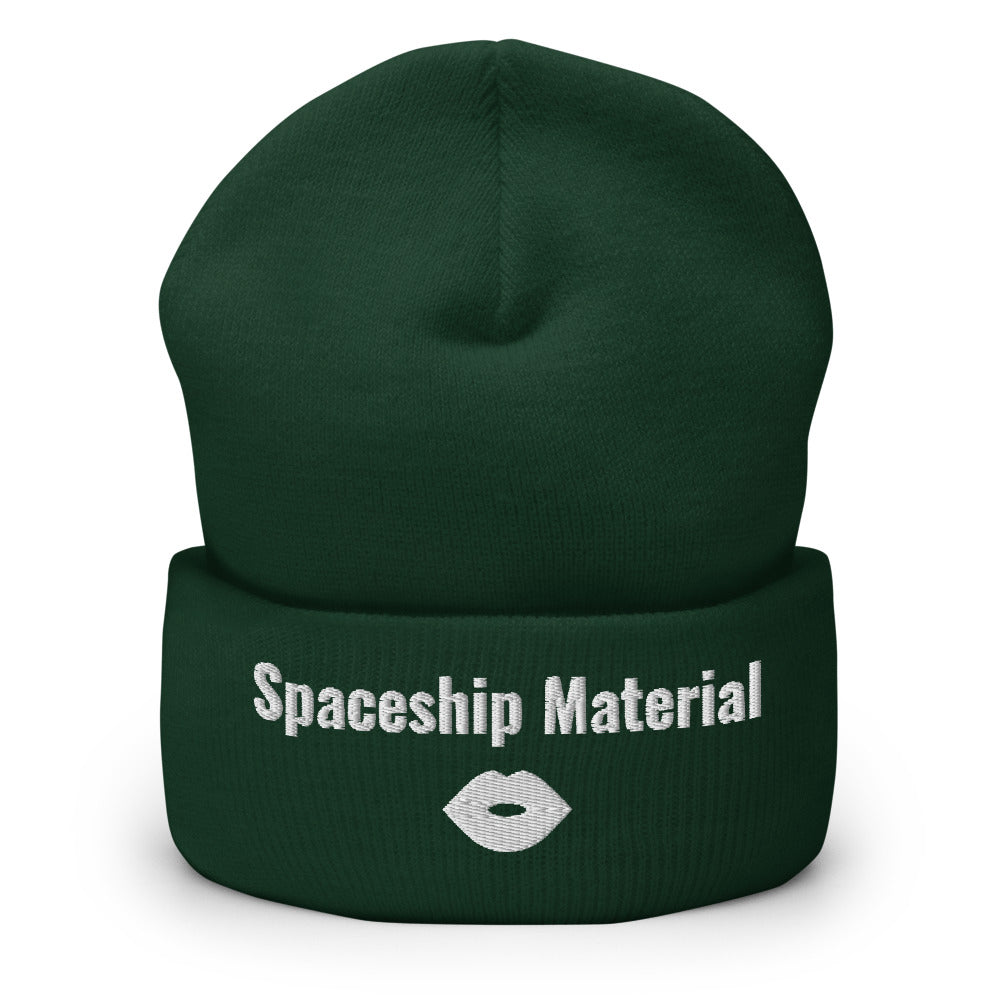 Spaceship Material Cuffed Beanie